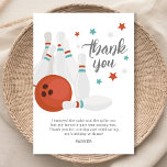 Modern Kids Bowling Party Birthday Party Invitation<br><div class="desc">Bring a touch of sophistication to your kids' bowling party with stylish thank you cards! Our ten pin and bowling ball design will help your little ones thank their guests in style. Get them now and make sure your kiddo's birthday celebration is remembered!</div>