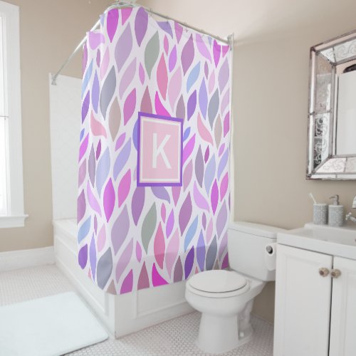 Modern Kids Colorful Geometric Custom Monogram Shower Curtain