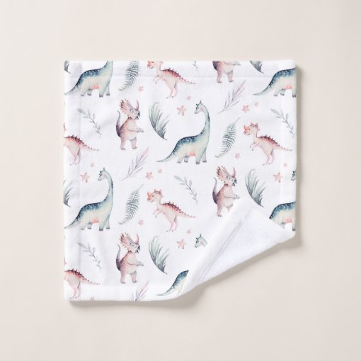 Modern Kids Dinosaur Pattern Bath Towel Set | Zazzle