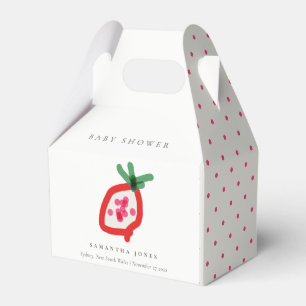 Modern Kids Hand Drawn Dragon Fruit Baby Shower Favor Boxes