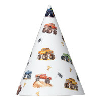 Modern Kids Monster Trucks Birthday Party