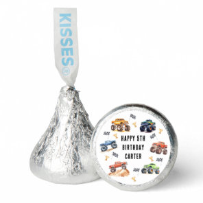 Modern Kids Monster Trucks Birthday Party Hershey®'s Kisses®