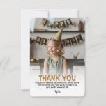 Modern Kids Photo Birthday | Thank You Card<br><div class="desc">Send an extra special thank you card to your guests, thanking them for attending your party and gratitude for their gifts. Featuring your favorite photo from your birthday/christening/baby shower/party with playful text that reads "THANK YOU" and "i enjoyed the cake and the presents too, but my favorite part was seeing...</div>