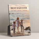 Modern Kids Photo Names Personalized Best Dad Ever Plaque<br><div class="desc">Modern Kids Photo Names Personalized Best Dad Ever plaque. Make it yours with easy customization. Need a custom order? Just send us a message,  we’re here to help. Kindly note that response times may vary slightly due to the time difference.</div>