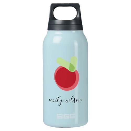 Modern Kids School Teacher Hand Drawn Apple  Insulated Water Bottle