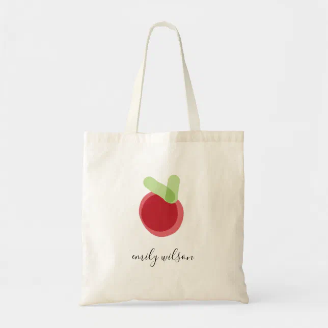 Modern Kids School Teacher Hand Drawn Apple Tote Bag | Zazzle