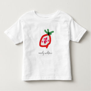 Modern Kids School Teacher Hand Drawn Dragon Fruit Toddler T-shirt