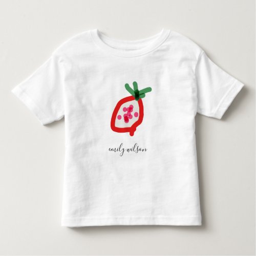 Modern Kids School Teacher Hand Drawn Dragon Fruit Toddler T_shirt