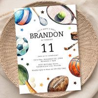 Modern Kids Sports Ball Birthday Party