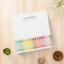 Modern Kids Teacher Colorful Rainbow Crayon Colors 3 Ring Binder