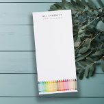 Modern Kids Teacher Colorful Rainbow Crayon Colors Magnetic Notepad<br><div class="desc">If you need any further customization or any other matching items,  please feel free to contact me at yellowfebstudio@gmail.com</div>