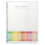 Modern Kids Teacher Colorful Rainbow Crayon Colors Notebook