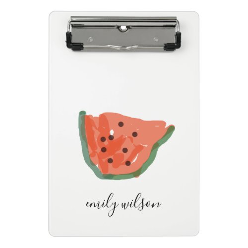 Modern Kids Teacher Hand Drawn Watermelon Fruit Mini Clipboard
