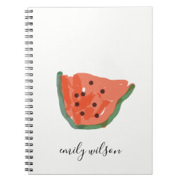 Modern Kids Teacher Hand Drawn Watermelon Fruit Notebook
