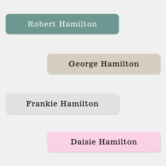 Modern Kids Waterproof Name Custom Labels (Group)