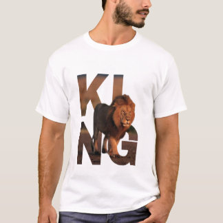 Modern King Lion Graphic T-Shirt - Bold Typography