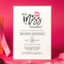Modern Kiss Miss Goodbye Red Lips Bridal Shower Invitation