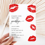 Modern Kissing My Twenties Goodbye 30th Birthday Invitation<br><div class="desc">Modern Kissing My Twenties Goodbye 30th Birthday Invitation</div>