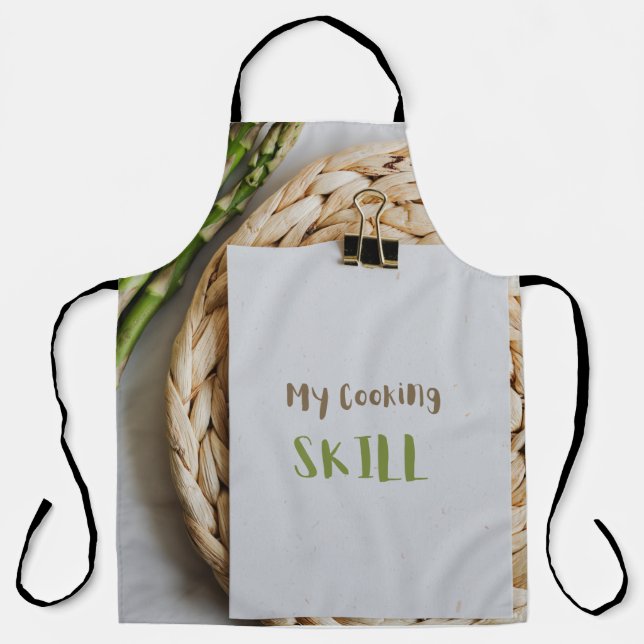 Modern Kitchen Apron – My Cooking Skill Design ... (Front)