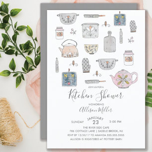 Modern Kitchen Bridal Shower Invitation
