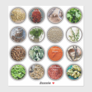 Modern Kitchen Culinary Herbs Spices Jar Labels 2