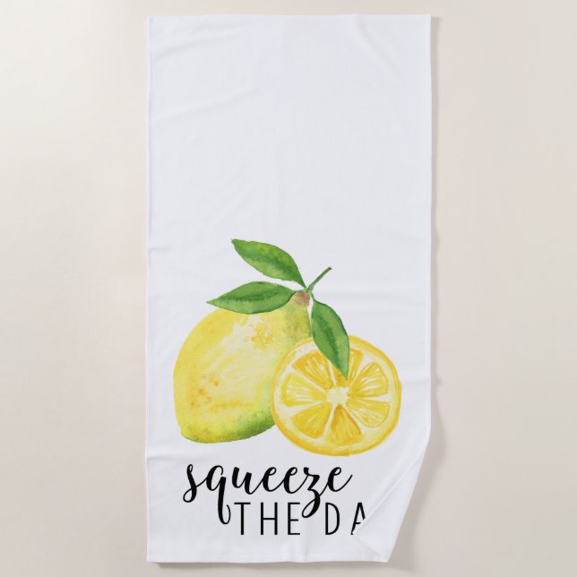 MODERN KITCHEN LEMON PUN BEACH TOWEL (Front)