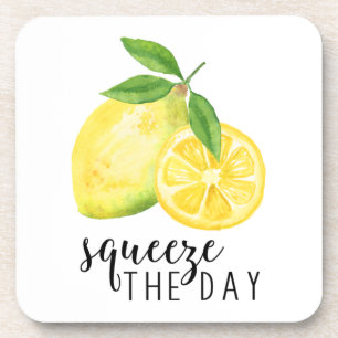 MODERN KITCHEN LEMON PUN BEVERAGE COASTER
