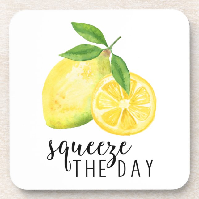 MODERN KITCHEN LEMON PUN BEVERAGE COASTER (Front)