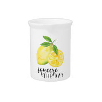 MODERN KITCHEN LEMON PUN BEVERAGE PITCHER