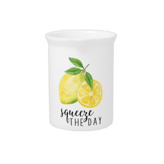 MODERN KITCHEN LEMON PUN BEVERAGE PITCHER