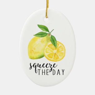 MODERN KITCHEN LEMON PUN CERAMIC ORNAMENT