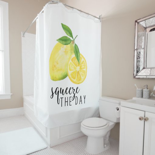 MODERN KITCHEN LEMON PUN SHOWER CURTAIN Zazzle