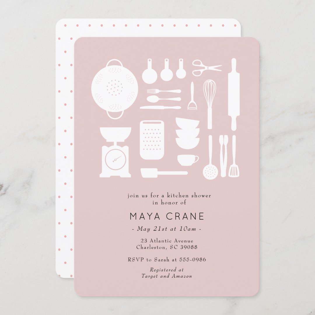 Modern Kitchen Shower Pink Bridal Shower Invitation Zazzle   Modern Kitchen Shower Pink Bridal Shower Invitation R70b089b09f304ad8aa08e86bd11cf1c9 Tcxaz 1080 