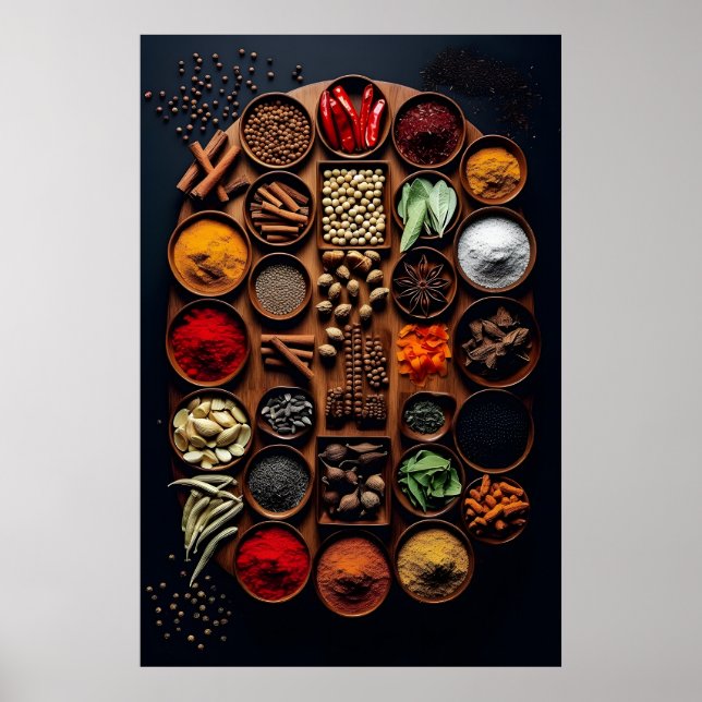 Modern Kitchen Spice Wall Art (Front)