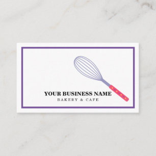 Modern Kitchen Whisk Bakery Business Card