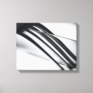 Modern Knife and Fork Canvas Print