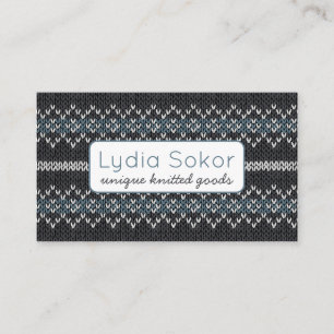 Modern Knit Pattern Business Card