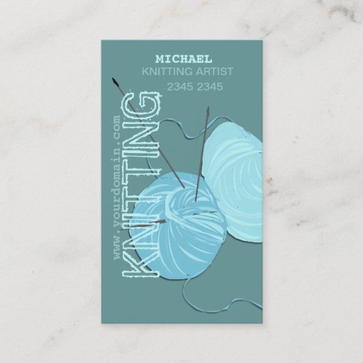 Customizable Modern Knitting  Craft Artist Business Card Templates