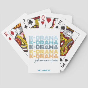 Modern Korean Drama Lover K-drama Fan Custom Name Poker Cards