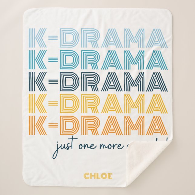 Modern Korean Drama Watching Blanket Medium Sherpa (Front)