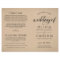 Modern Kraft and Black Script Wedding Programs