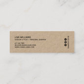 Modern kraft black white chic gold glitter elegant mini business card (Back)