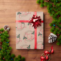 Kraft Country Christmas Designs White Wrapping Paper Sheets, Zazzle