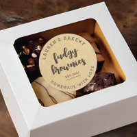 Modern Kraft Home Bakery Logo Homemade Brownies