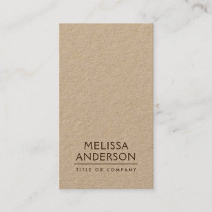 Modern Kraft paper minimalist professional Business Card