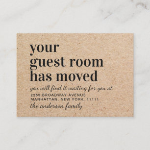 Modern Kraft Paper New Address Moving Announcement