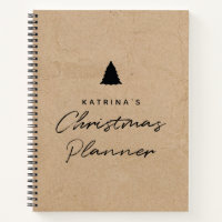 Modern Kraft Paper Simple Christmas Planner  Notebook