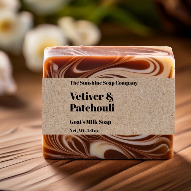 Modern Kraft Paper Style Soap Belly Band 2" x 9" Invitation (Creator Uploaded)