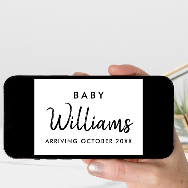 Modern Kraft Pregnancy Announcement Card (Front Digital)
