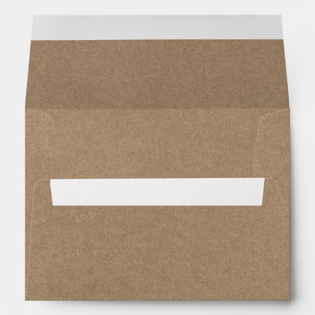 Modern Kraft Style Wedding Card Envelope (Back (Bottom))